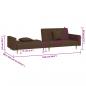 Preview: Schlafsofa 2-Sitzer mit 2 Kissen Braun Stoff