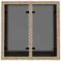 Preview: Gartentisch mit Glasplatte Beige 55x55x37 cm Poly Rattan