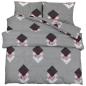 Preview: Bettwäsche-Set Grau 225x220 cm Baumwolle