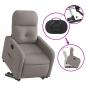 Preview: Relaxsessel mit Aufstehhilfe Taupe Stoff