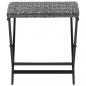 Preview: Klapphocker Poly Rattan Grau