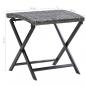 Preview: Klapphocker Poly Rattan Grau