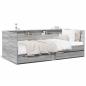 Preview: ARDEBO.de - Tagesbett mit Schubladen Grau Sonoma 75x190 cm Holzwerkstoff