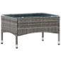 Preview: 2-tlg. Garten-Lounge-Set mit Auflage Poly Rattan Grau 