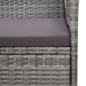 Preview: 2-tlg. Garten-Lounge-Set mit Auflage Poly Rattan Grau 