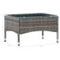 Preview: 2-tlg. Garten-Lounge-Set mit Auflage Poly Rattan Grau 