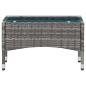 Preview: 2-tlg. Garten-Lounge-Set mit Auflage Poly Rattan Grau 