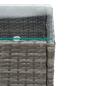 Preview: 2-tlg. Garten-Lounge-Set mit Auflage Poly Rattan Grau 