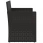 Preview: Gartenbank mit Kissen Schwarz 105 cm Poly Rattan