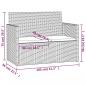 Preview: Gartenbank mit Kissen Schwarz 105 cm Poly Rattan