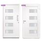 Preview: Haustür Aluminium und PVC Weiß 110x210 cm  