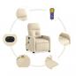 Preview: Massagesessel Elektrisch Creme Stoff