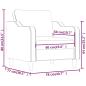 Preview: Sessel Taupe 60 cm Stoff