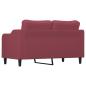 Preview: 2-Sitzer-Sofa Weinrot 140 cm Stoff