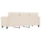 Preview: 3-Sitzer-Sofa Beige 180 cm Mikrofasergewebe