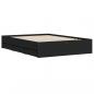 Preview: Bettgestell mit Schubladen Schwarz 120x200 cm Holzwerkstoff