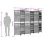 Preview: Paravent 6-tlg. Schwarz Poly Rattan
