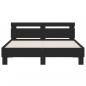 Preview: Bettgestell mit Kopfteil Schwarz 140x190 cm Holzwerkstoff