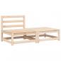 Preview: Gartensofa ohne Armlehnen mit Kissen und Hocker