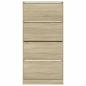 Preview: Schuhschrank mit 4 Klappen Sonoma-Eiche 80x21x163,5 cm