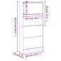 Preview: Schuhschrank mit 4 Klappen Sonoma-Eiche 80x21x163,5 cm