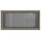 Preview: Garten-Beistelltisch mit Glasplatte Grau 58x27,5x55 cm Rattan