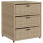 Preview: Gartenschrank Beige 55x59x69 cm Poly Rattan