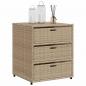 Preview: Gartenschrank Beige 55x59x69 cm Poly Rattan