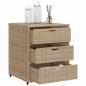 Preview: Gartenschrank Beige 55x59x69 cm Poly Rattan