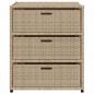 Preview: Gartenschrank Beige 55x59x69 cm Poly Rattan