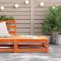 Preview: Gartenhocker Wachsbraun 70x70x30 cm Massivholz Kiefer