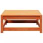 Preview: Gartenhocker Wachsbraun 70x70x30 cm Massivholz Kiefer
