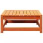 Preview: Gartenhocker Wachsbraun 70x70x30 cm Massivholz Kiefer