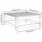 Preview: Gartenhocker Wachsbraun 70x70x30 cm Massivholz Kiefer