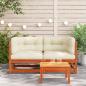 Preview: Garten-Ecksofas mit Kissen 2 Stk. Wachsbraun Massivholz Kiefer