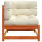 Preview: Garten-Ecksofas mit Kissen 2 Stk. Wachsbraun Massivholz Kiefer