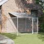 Preview: Hundezwinger mit Dach und Tür Grau 2x2x2 m Verzinkter Stahl