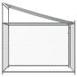 Preview: Hundezwinger mit Dach und Tür Grau 2x2x2 m Verzinkter Stahl