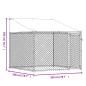 Preview: Hundezwinger mit Dach und Tür Grau 2x2x2 m Verzinkter Stahl
