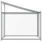 Preview: Hundezwinger mit Dach und Tür Grau 2x2x2 m Verzinkter Stahl