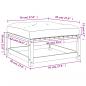 Preview: Gartenhocker mit Kissen 2 Stk. Wachsbraun Massivholz Kiefer