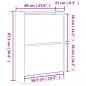 Preview: Schuhschrank Sonoma-Eiche 60x21x87,5 cm Holzwerkstoff