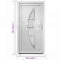 Preview: Haustür Weiß 98x208 cm PVC