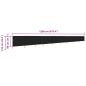 Preview: 9-teiliges Windschutzgewebe 1200 x 80 cm Schwarz