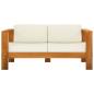 Preview: 9-tlg. Garten-Lounge-Set mit Creme Auflagen Massivholz Akazie