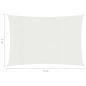 Preview: Sonnensegel 160 g/m² Weiß 2x5 m HDPE