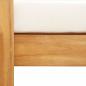 Preview: Gartensofa mit Kissen 140 cm Akazien Massivholz Cremeweiß