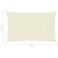 Preview: Sonnensegel 160 g/m² Creme 3,5x4,5 m HDPE