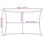 Preview: Sonnensegel 160 g/m² Creme 3,5x4,5 m HDPE