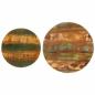 Preview: 2-tlg. Couchtisch-Set Altholz Massiv Schwarz Schalenform